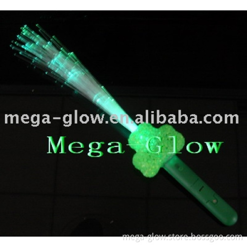 LED flashing wand, Saint Patrick's Day promotional fiber optic stick